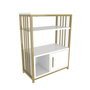 Hanah Home Estantería Blanco y Dorado